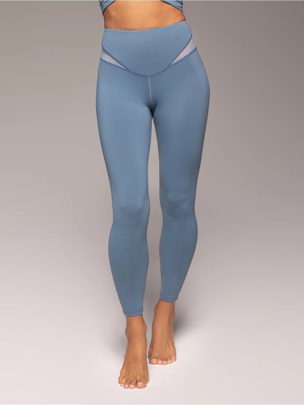 MICHI Slate Blue High-Waist Performance Leggings